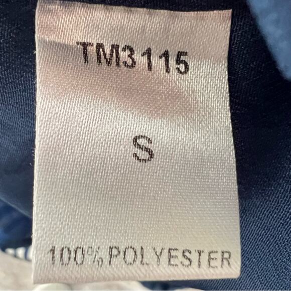 THML red white blue halter style casual knee length dress size small S B119 - Picture 3 of 4